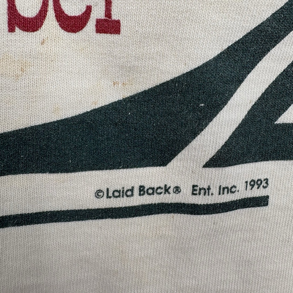 Vintage 1993 Laid Back Genuine Antique Person Single Stitch T Shirt Mens XL - Picture 3 of 14